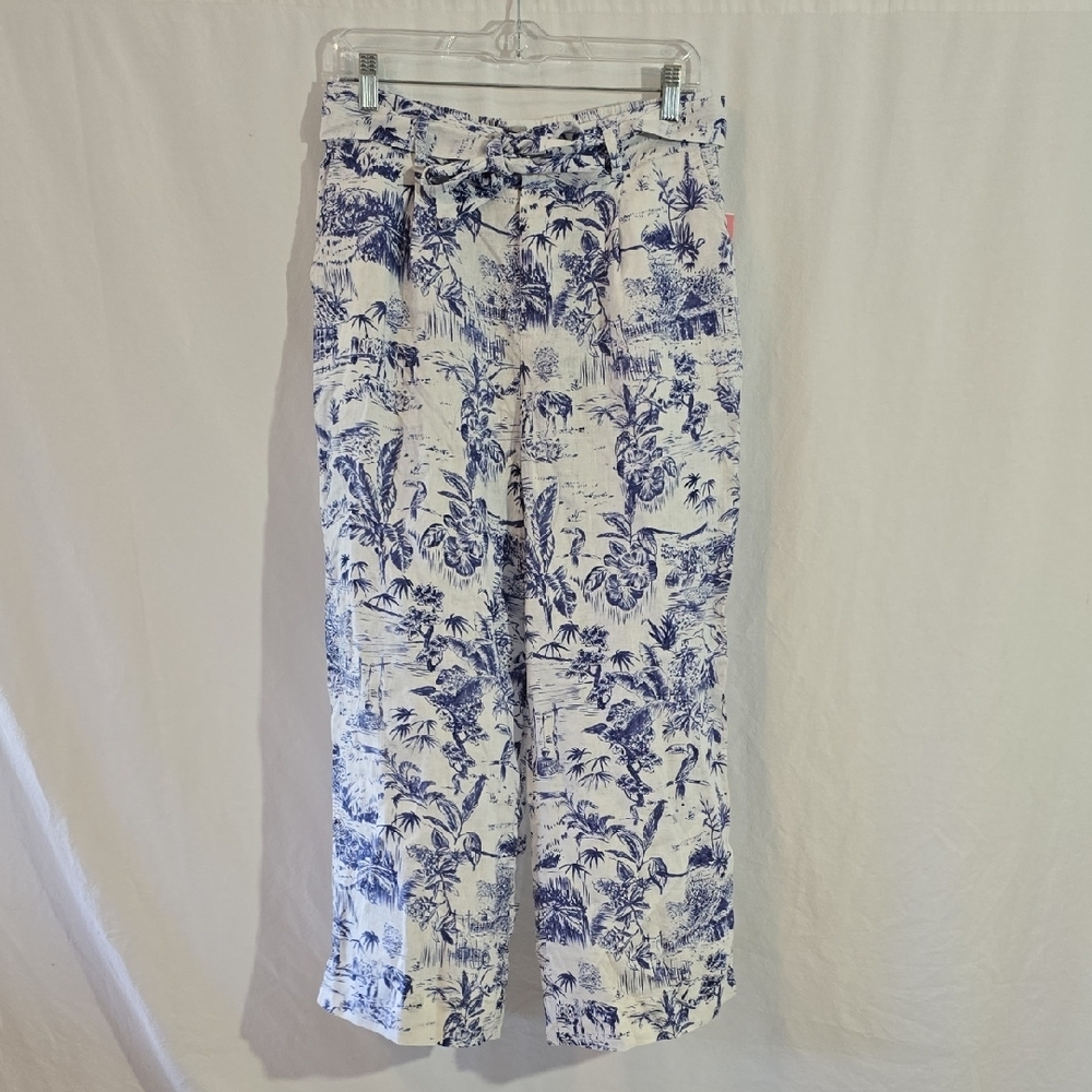 Joie Linen Tropical Print Pants